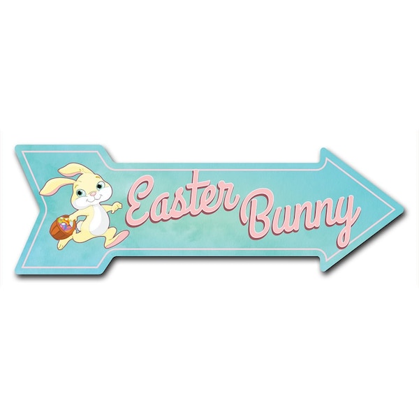 Signmission Easter Bunny Arrow Decal Funny Home Decor 24in Wide D-A-8-999885 - main